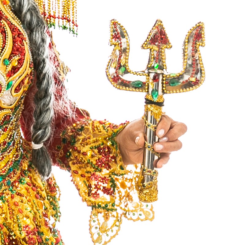 A detail view of the accessories for the Ñaupa China Supay costume