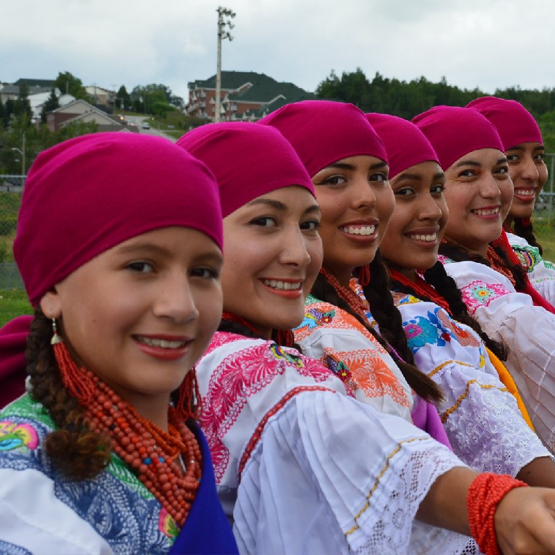 A detailed view of the Humaguatarina head covering