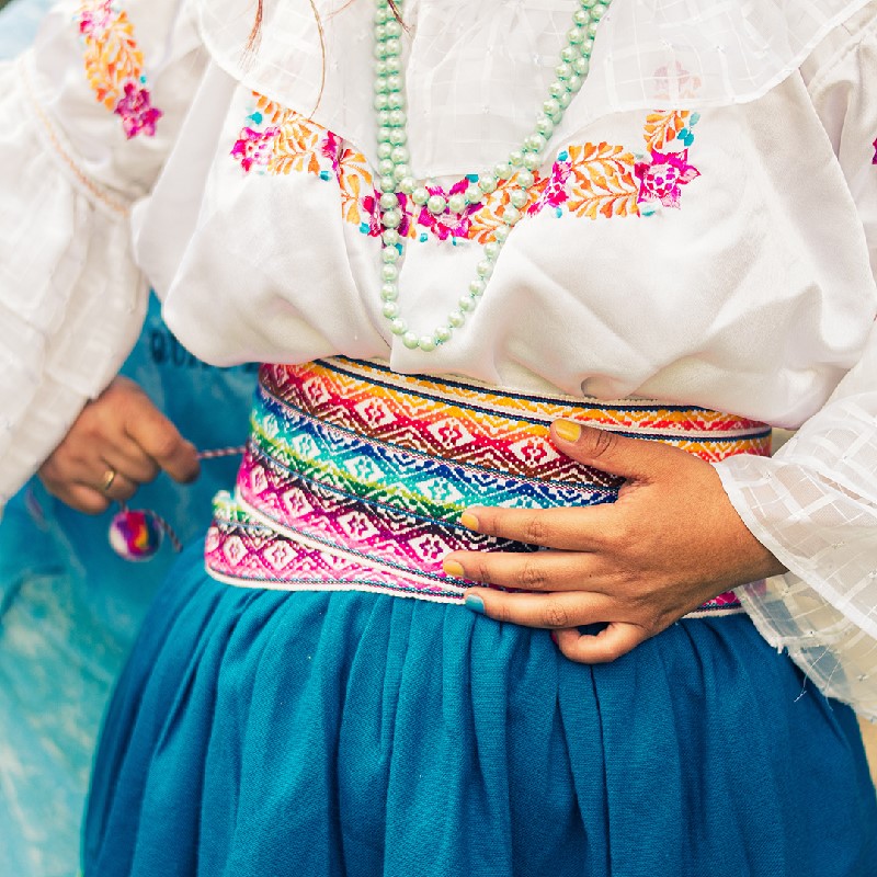 a close up view of the costume belt