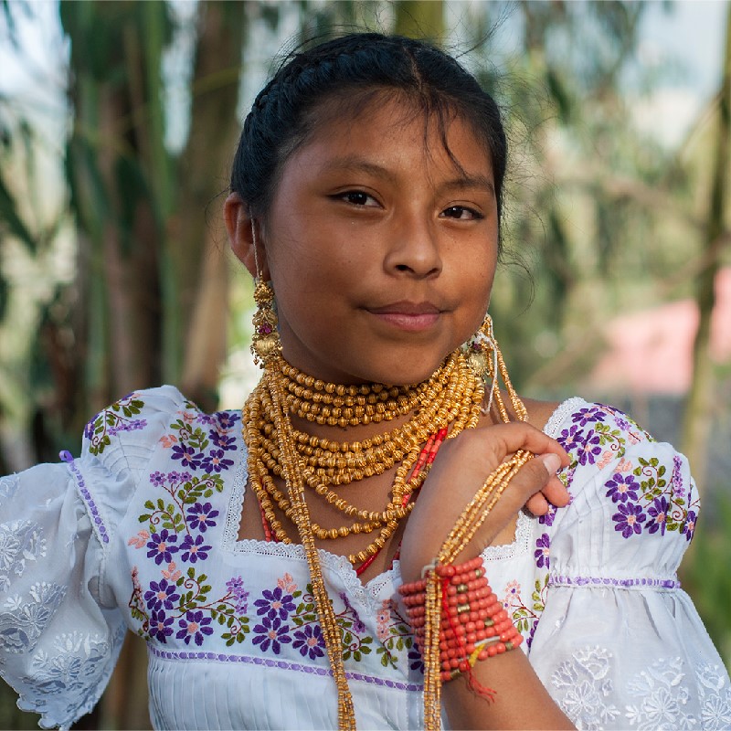 Close up image of the jewellery work witht eh Inti Raymi costume-detail-images